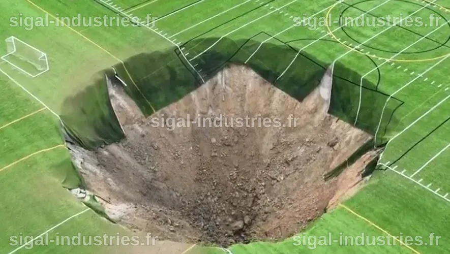 Un Gigantesque Trou S'agrandit à Plus de 7 Acres Après de Fortes Inondations