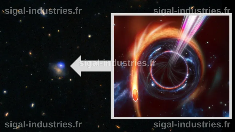 Des trous noirs percutant des étoiles ardentes pourraient être à l'origine de mystérieux éclats bleus dans l'univers